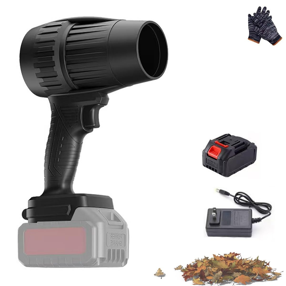 Yiicoong Cordless Blower, Super Powerful Cordless Blower, Handheld Leaf Blowers with Battery and Charger, Turbo Super Power Air Compressed Duster Fan, For Car Leaves, Snow & Debris